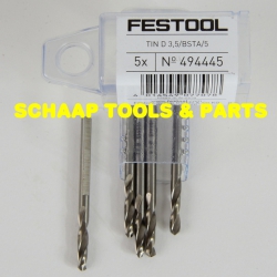 Centrotec verzinkboor met diepteaanslag reserveboor TIN D 3,5 BSTA per 5 verpakt | 494445